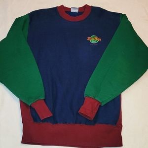 VTG Hard Rock Cafe NY sweatshirt crew neck 80's 90's green blue red sz XL